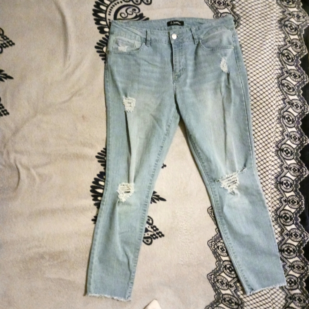 Light blue ripped jeans (size 10)